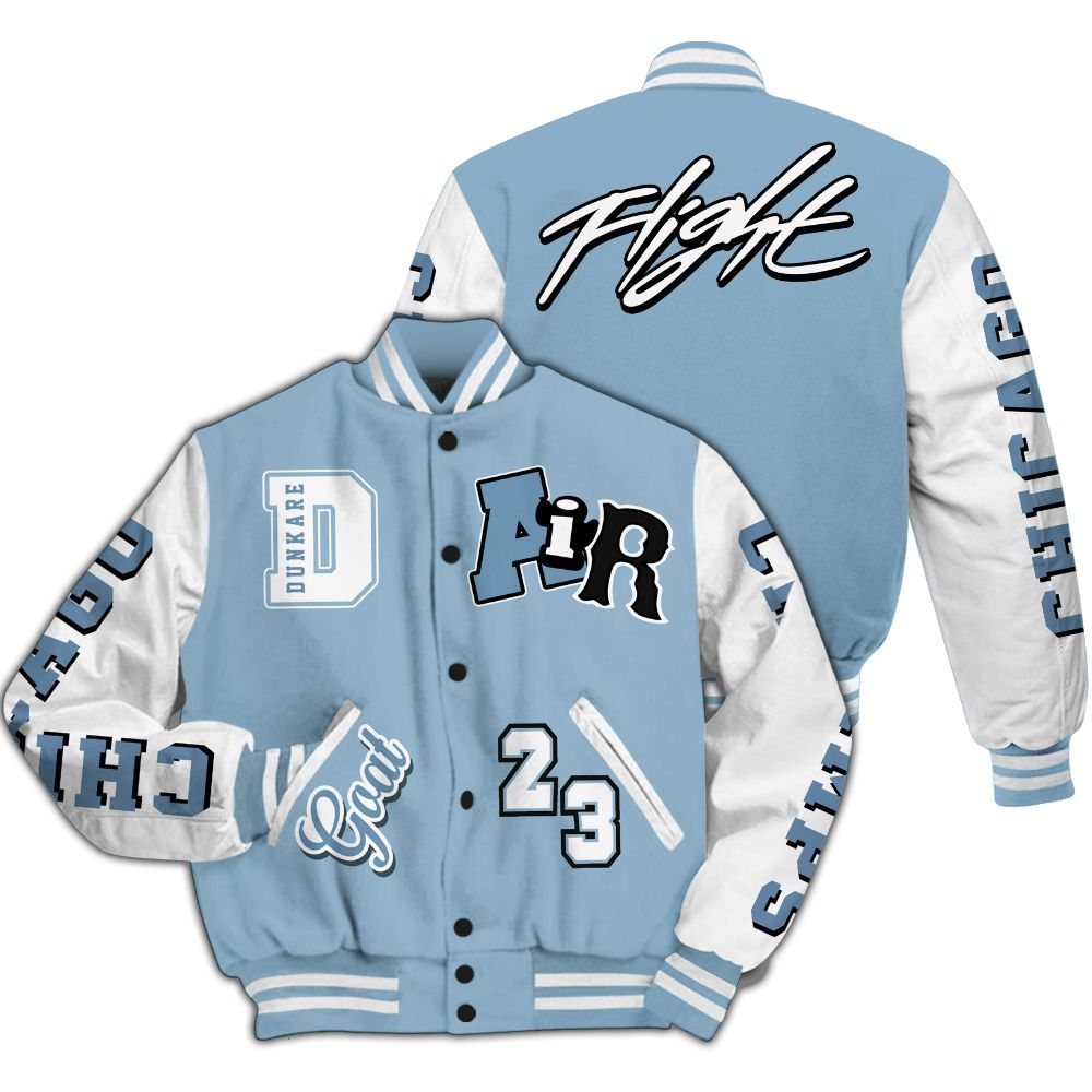 Varsity Jacket To Match High University Blue 1s - AIR Number 23 GOAT All Over Print