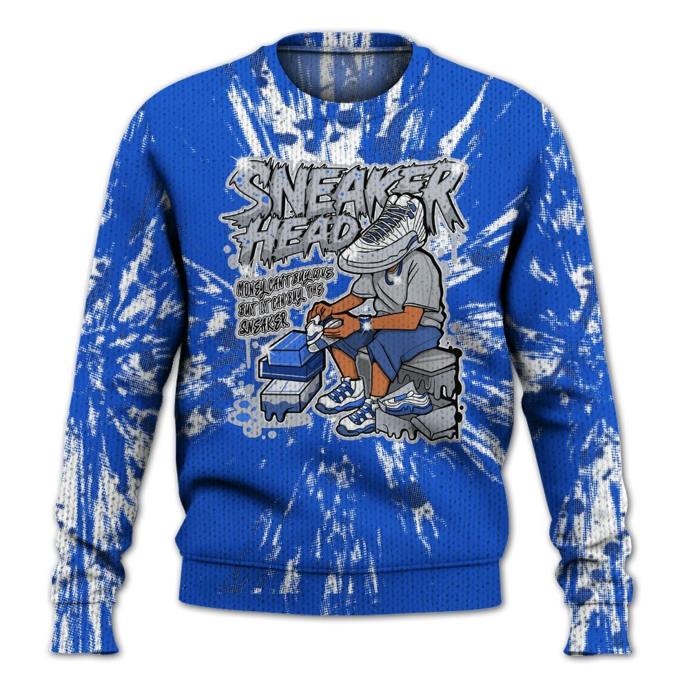 Knitted Sweater To Match Air Foamposite One Royal - Sneakers Headache Graphic Luxury