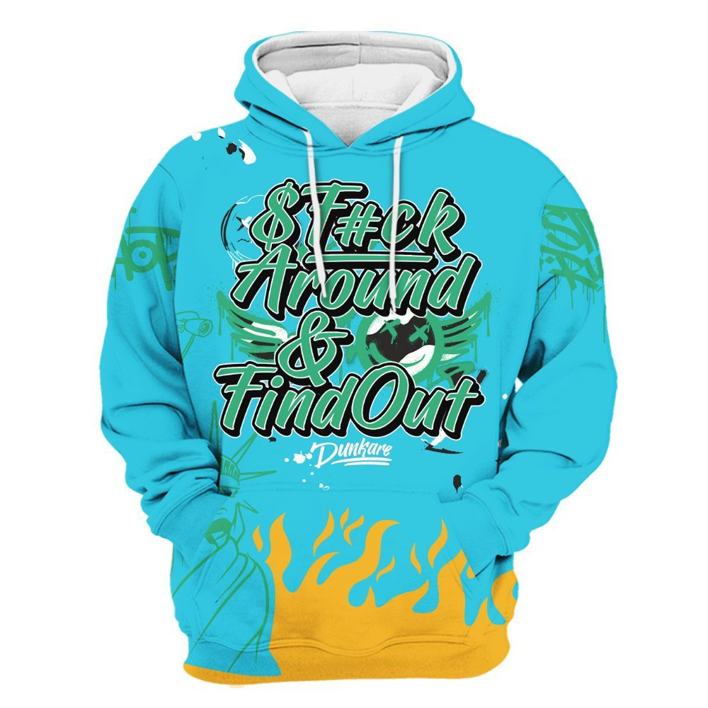 Hoodie To Match Dunk Chunky Dunky - Graphic Fck Around Find Out All Over Print