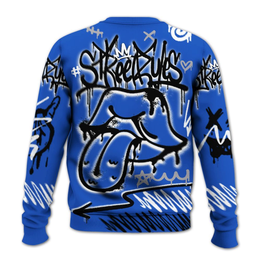 Sweatshirt To Match Retro Stealth 5s - Break Rules Streetwear All Over Print