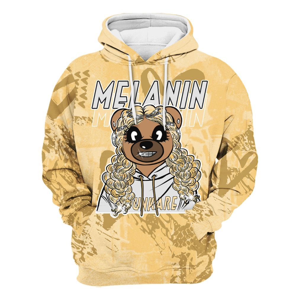 Hoodie To Match Pearl 6s - Pigments Bear Heart Grunge All Over Print