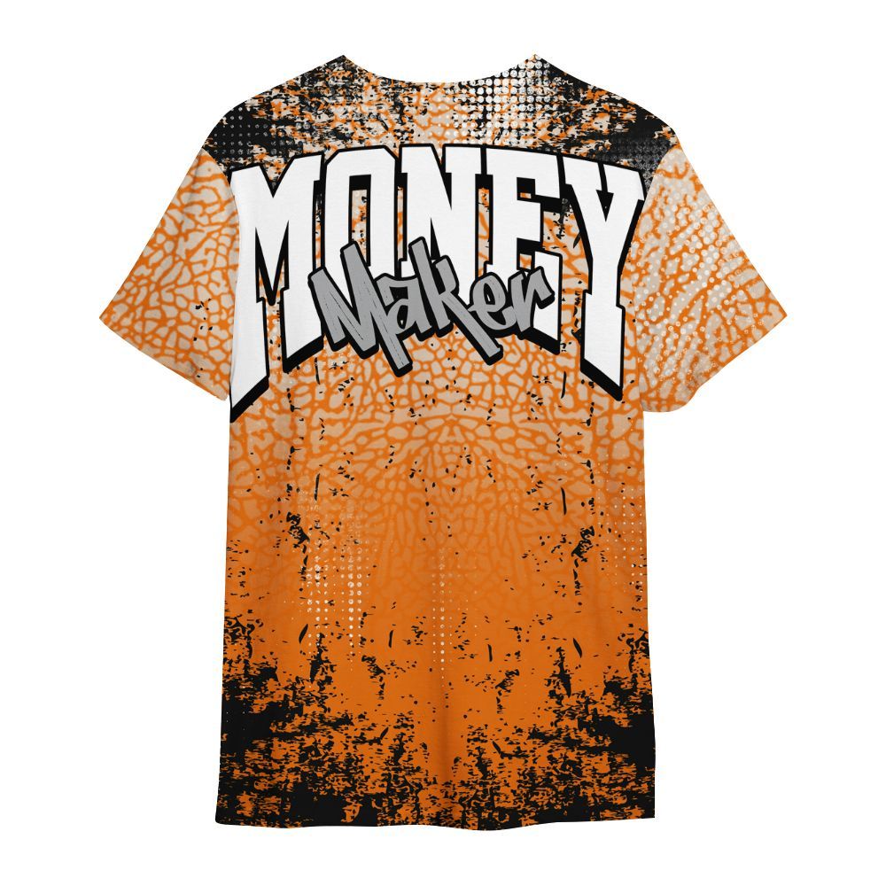 Shirt To Match Orange Citrus 3s - Move In Silence Money Street Retro All Over Print