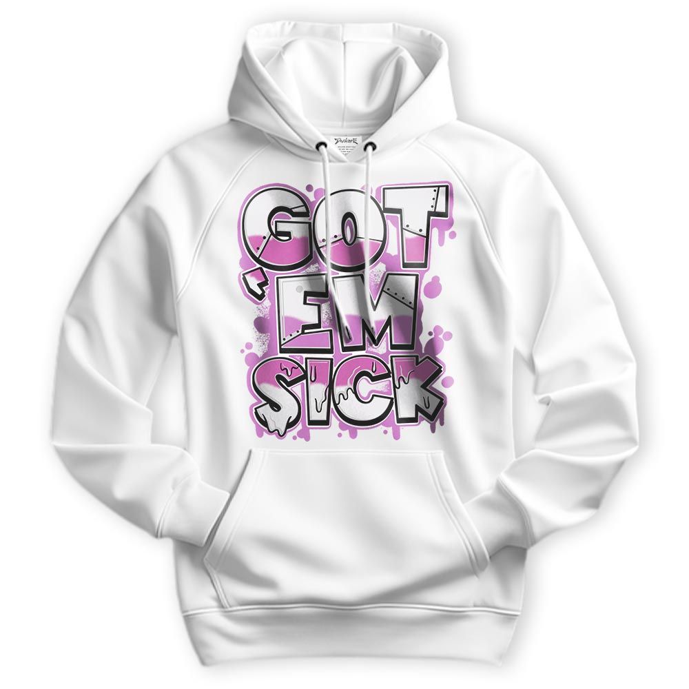 Sweatshirt To Match Hyper Violet 4s Hoodie - Gotten 'Em Sick Graphic Hoodie Unisex