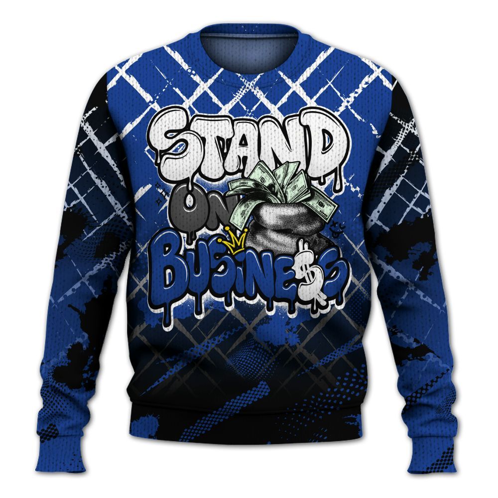 Knitted Sweater To Match Air Foamposite One Royal - Halftone Stand Business Dripping