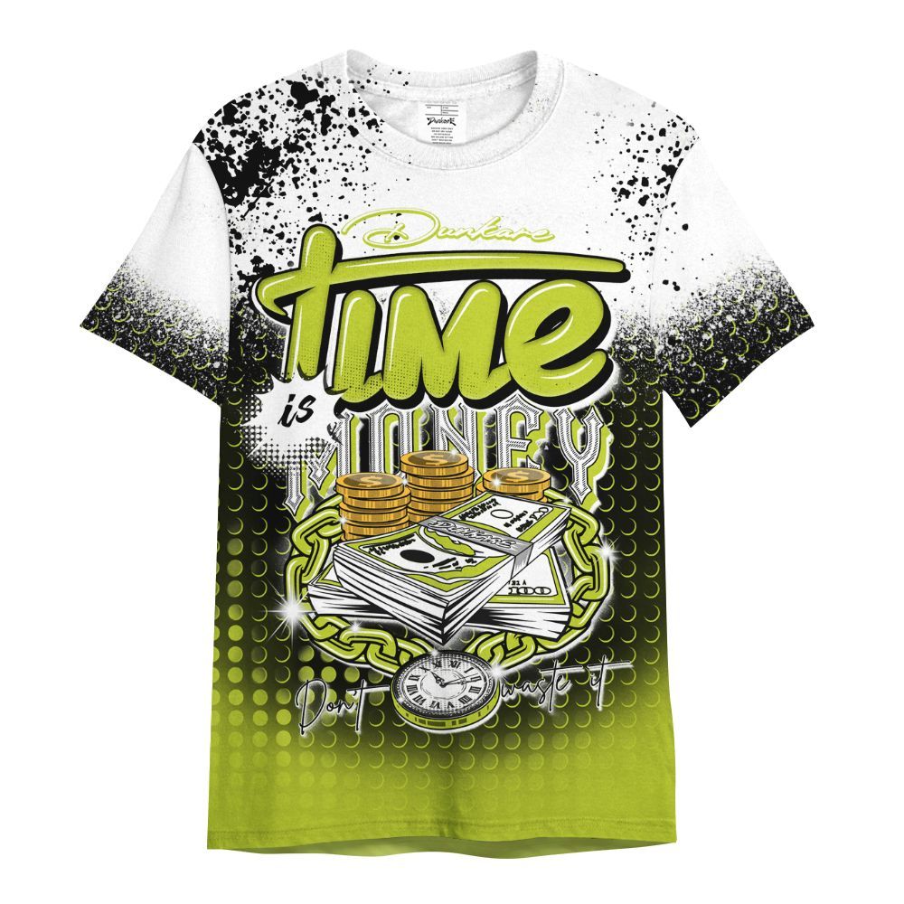 Shirt To Match Bright Cactus 13s - Halftone Time Is Money All Over Print