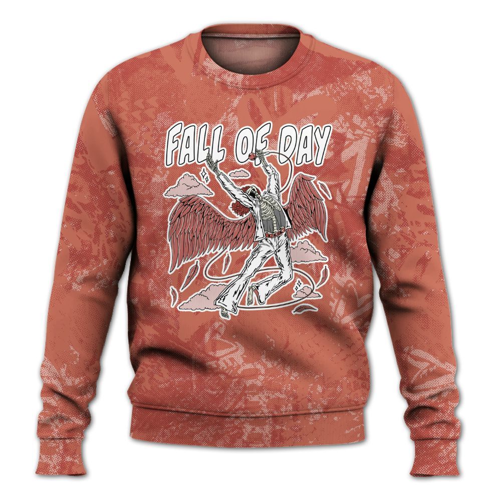 Sweatshirt To Match Dune Red 13s - Fall Of Days Skeleton Heart All Over Print