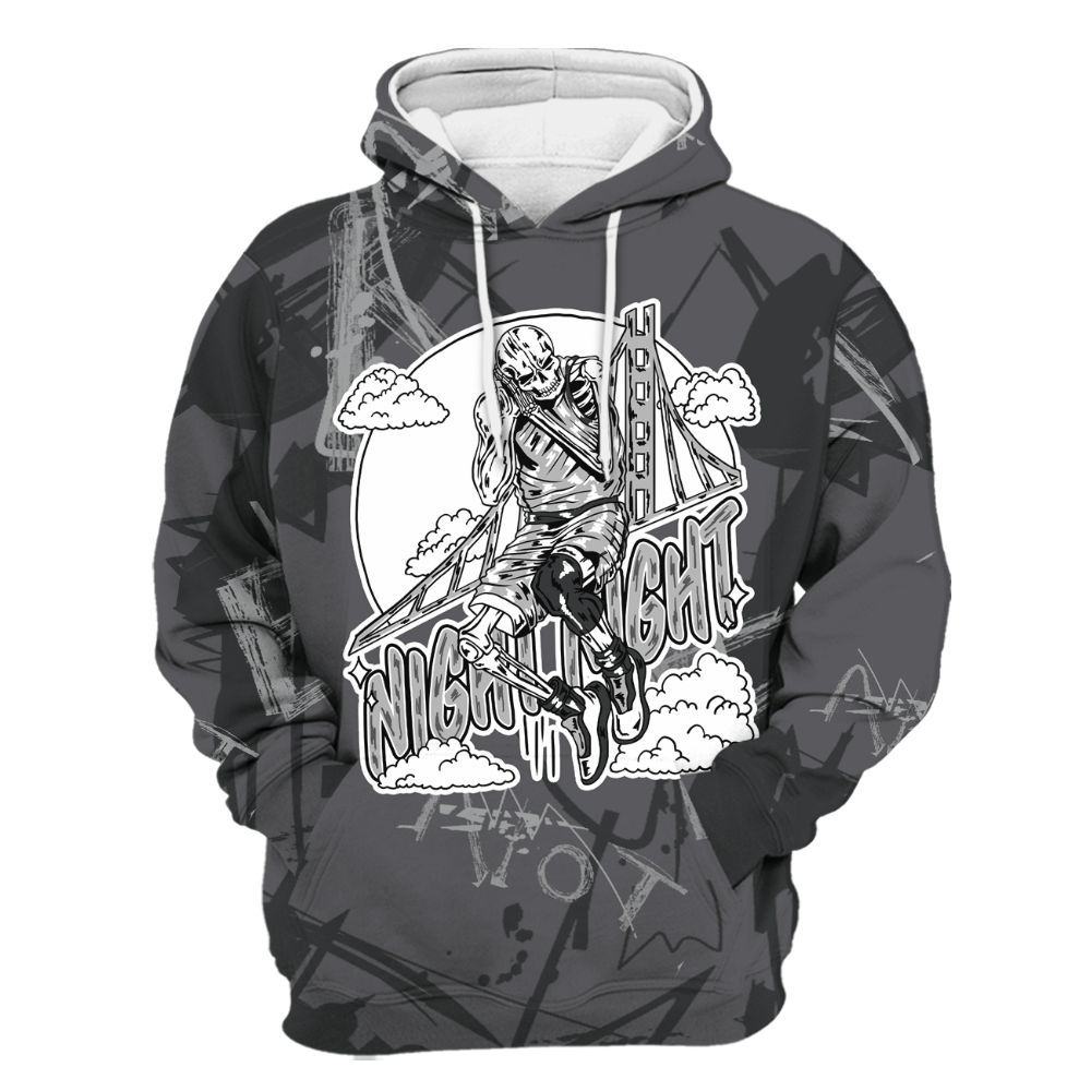 Hoodie To Match White Thunder 4s - Seeya Skeleton Messyz All Over Print
