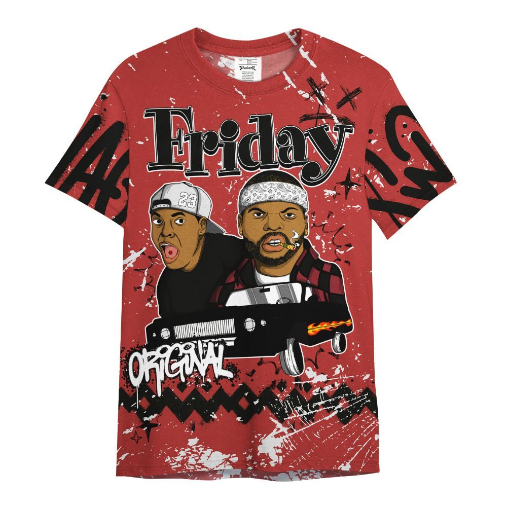 Shirt To Match Bred Reimagined 4s - Friday Sneaker Crayon All Over Print