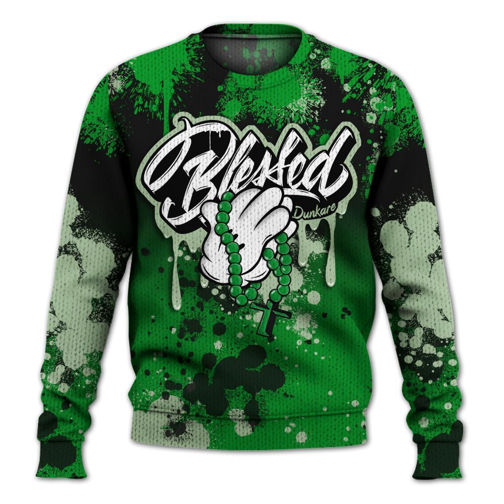 Sweater To Match Green Spark CJ1 T-Rex - God Blessed Ink Drip Graphic