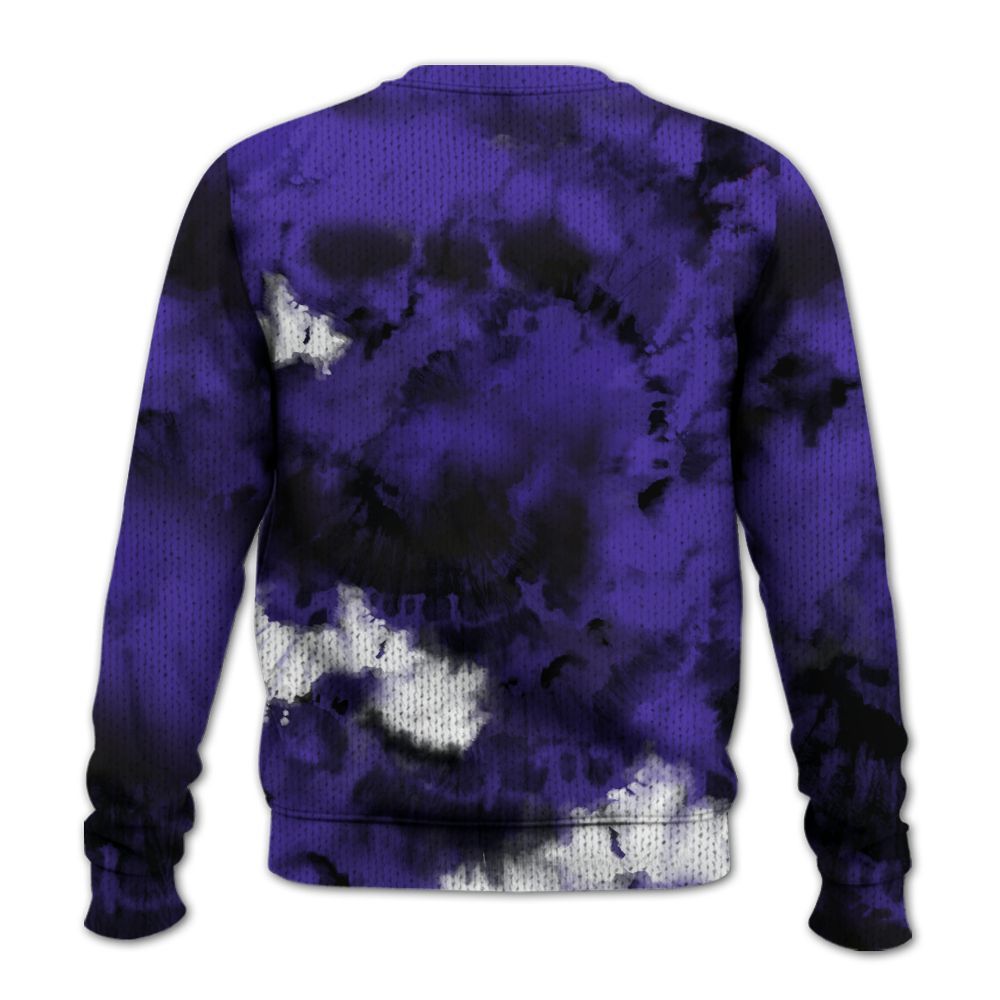 Knitted Sweater To Match Field Purple 12s - SNEAKER Girl Money Drip Tie Dye