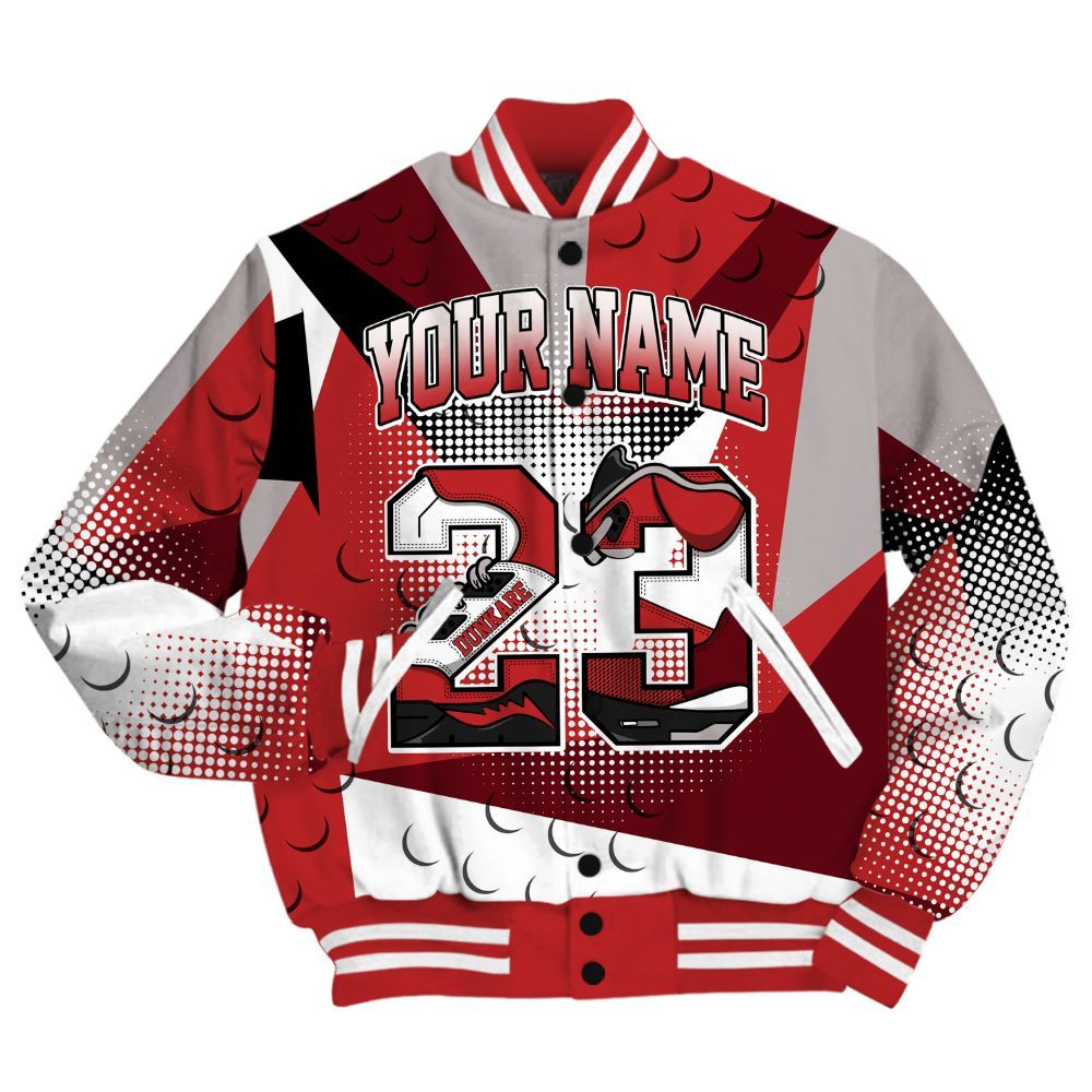 Varsity Jacket To Match Kobe 9 Elite Christmas Shirt, Poly Custom Name Number 23 5s All Over Print