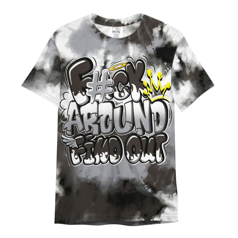 Shirt To Match Baroque Brown 12s - Tie Dye FK Around Find Out All Over Print