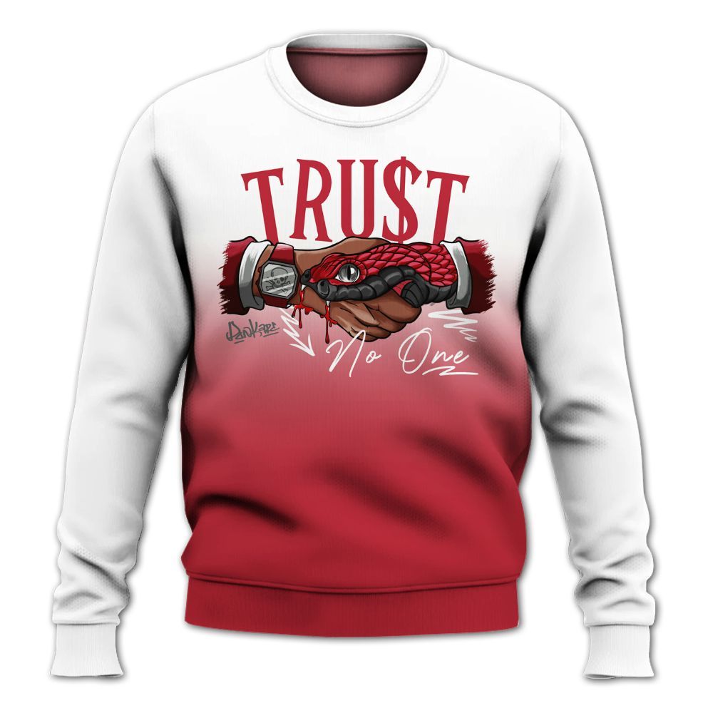 Sweatshirt To Match Red Flint 13s - Snake Trust No One Drip All Over Print