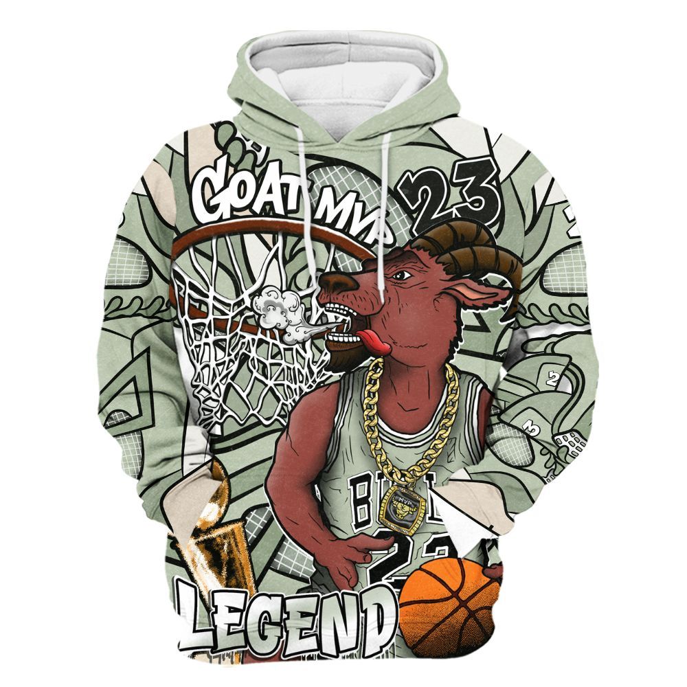 Hoodie To Match Seafoam Sail 4s - 23 Goat JD All Over Print