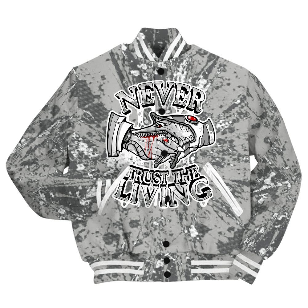 Varsity Jacket To Match Retro Wet Cement 4s Shirt - Never Trusting Living Graphic Halloween All Over Print
