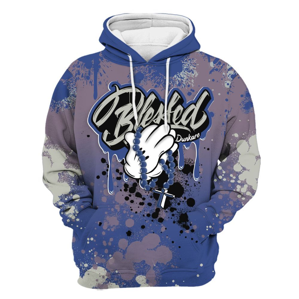 Hoodie To Match Low OG Voodoo Alternate 1s - God Blessed Ink Drip All Over Print