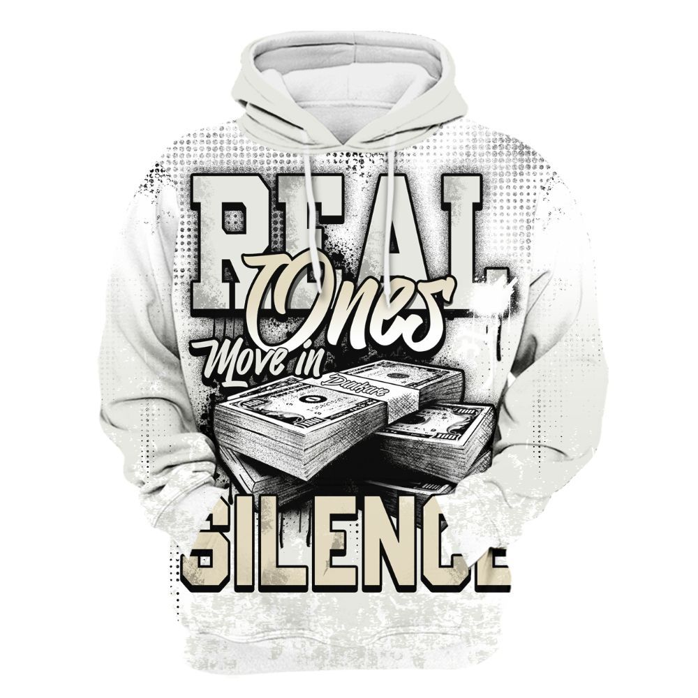 Hoodie To Match Grand Finale 11s Shirt, Move In Silence Money Street Retro All Over Print