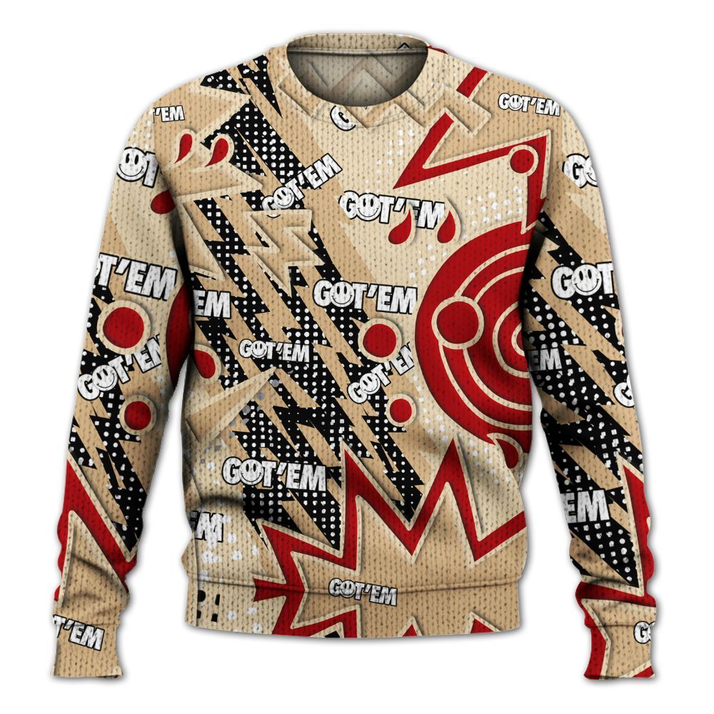 Knitted Sweater To Match Dunk Low Strawberry Waffle - Retro Vintage 90s