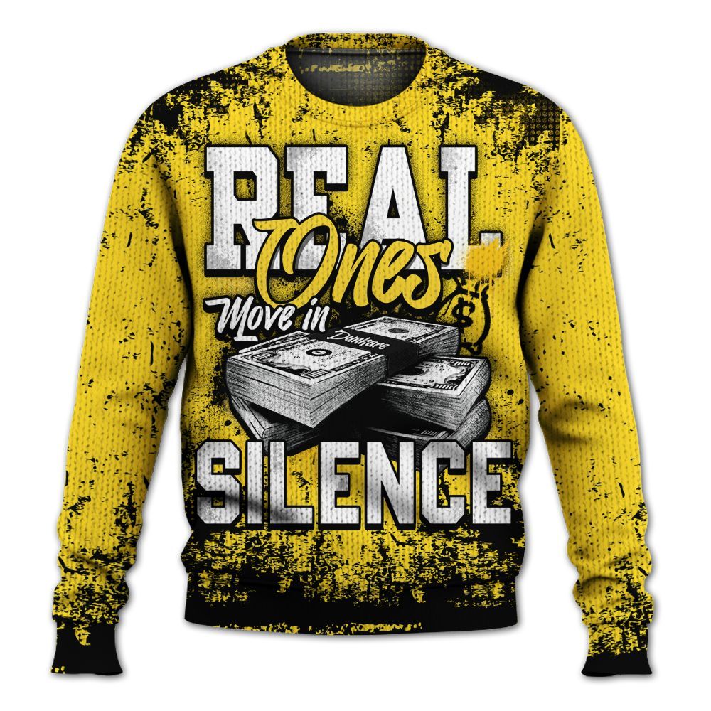 Knitted Sweater To Match Retro Thunder 4s - Move In Silence Money Street Retro