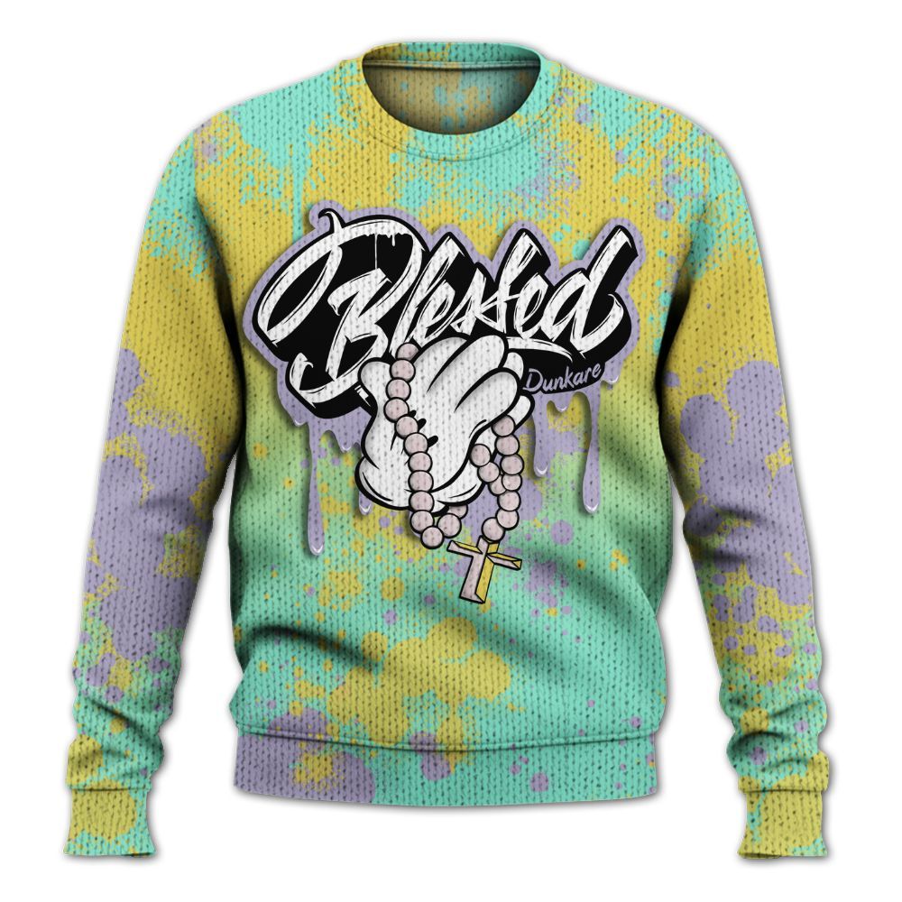 Sweater To Match Dunk Low Easter 2026 - God Blessed Ink Drip Graphic