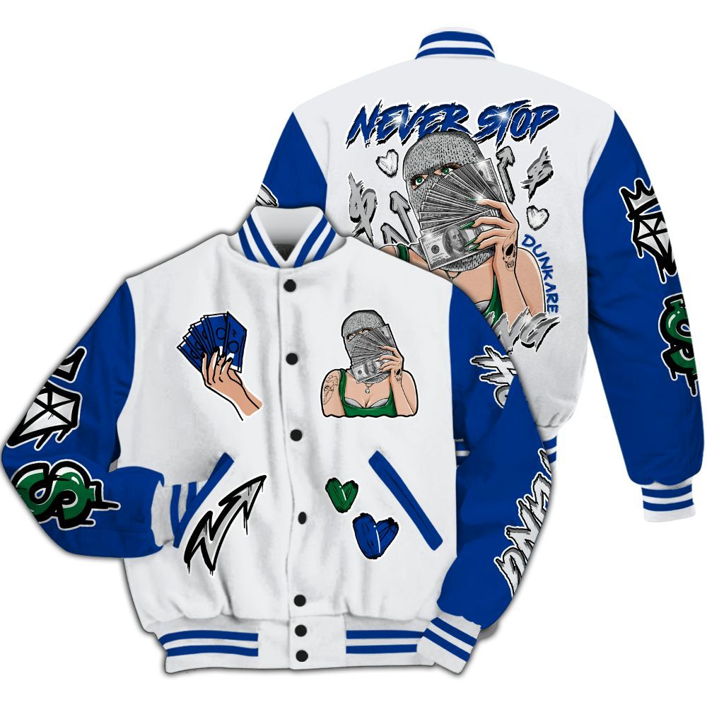 Varsity Jacket To Match Dunk Low Tennis Classic - Hustling Unique All Over Print