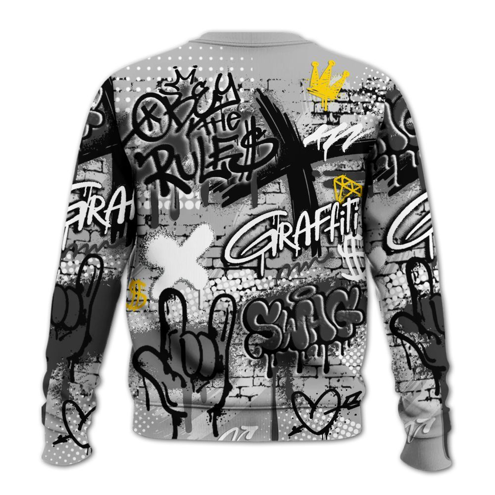 Sweatshirt To Match NOCTA Black 2s - True It Real Graffiti Streetwear All Over Print