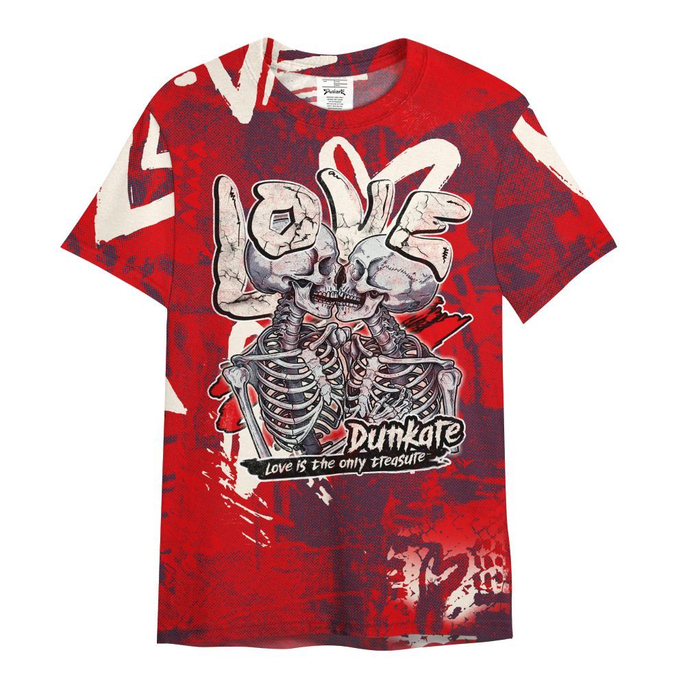 Shirt To Match Low OG Howard Bison 1s - Skull Love All Over Print