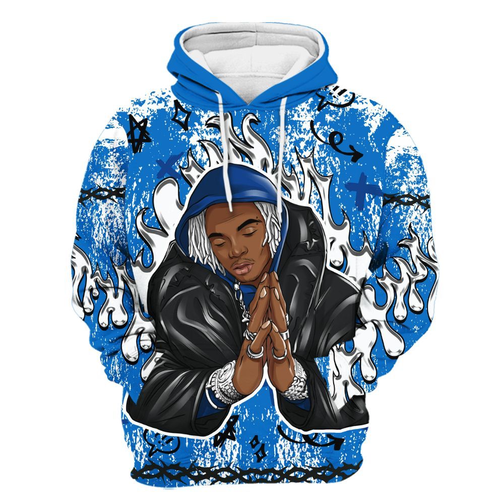 Hoodie To Match Blueberry 12s - Trappin' Unique Graphics All Over Print