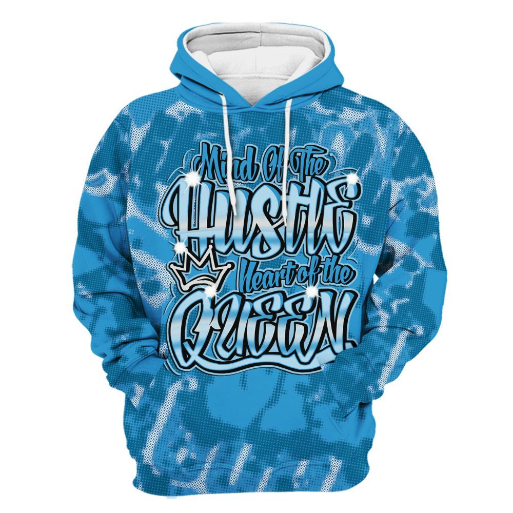Hoodie To Match Powder Blue 9s - Hustles Heart Queens Street All Over Print