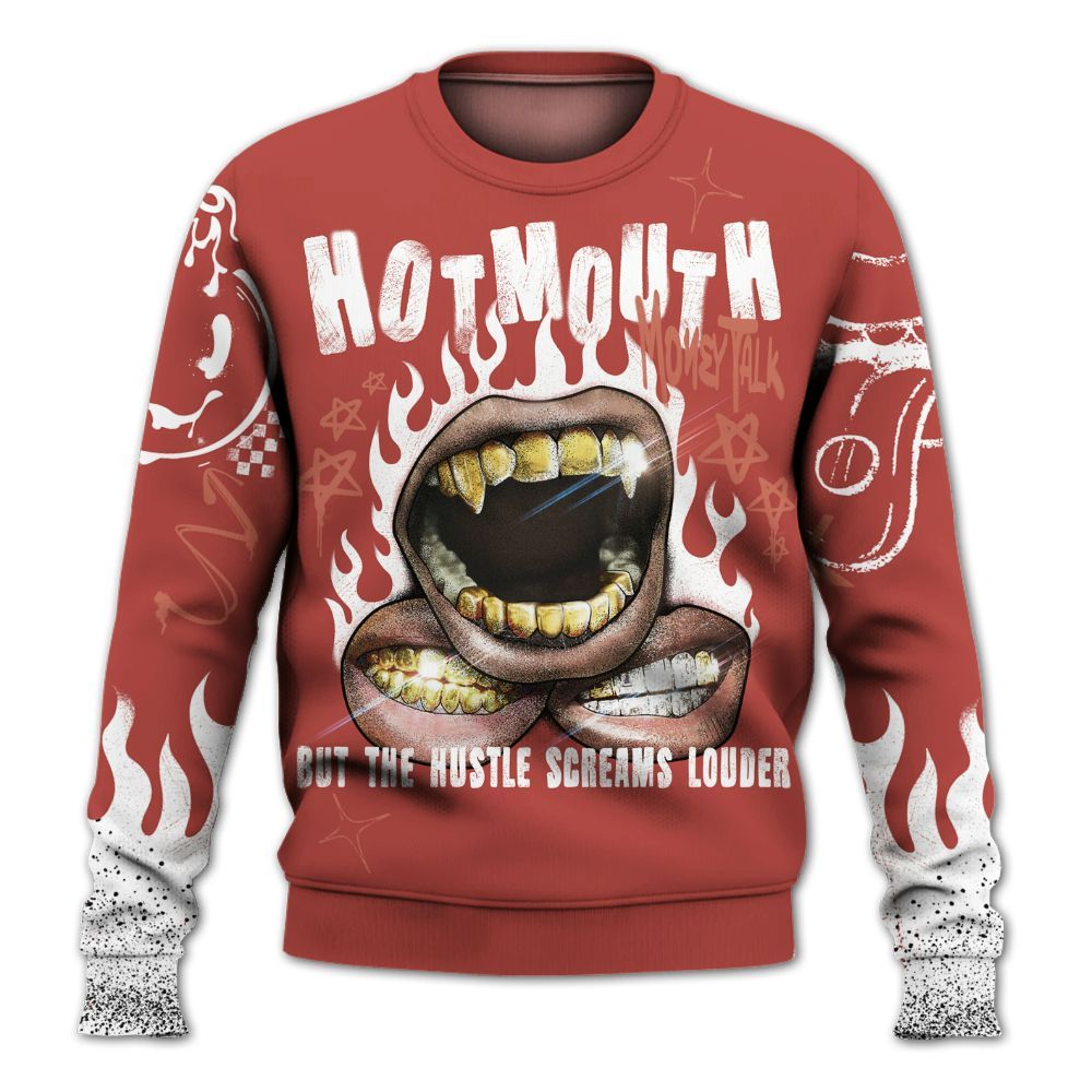 Sweatshirt To Match Dune Red 13s - Mouth Burning Street Style All Over Print