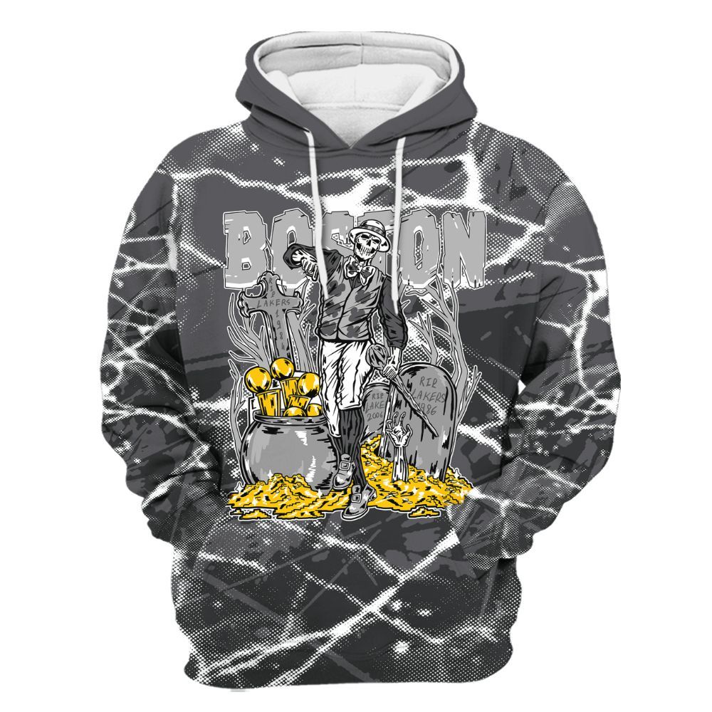 Hoodie To Match White Thunder 4s - Goldrush Skeleton Profound All Over Print