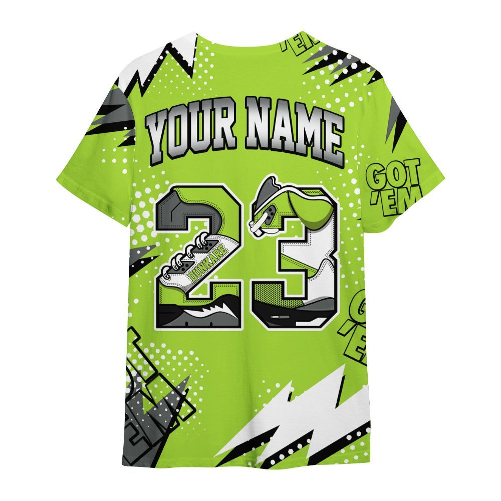 Shirt To Match Air Max 95 Neon - Custom Name Number 23 5s All Over Print