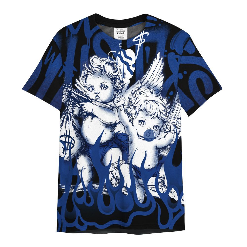Shirt To Match Air Foamposite One Royal - Angel Hustle Hard All Over Print