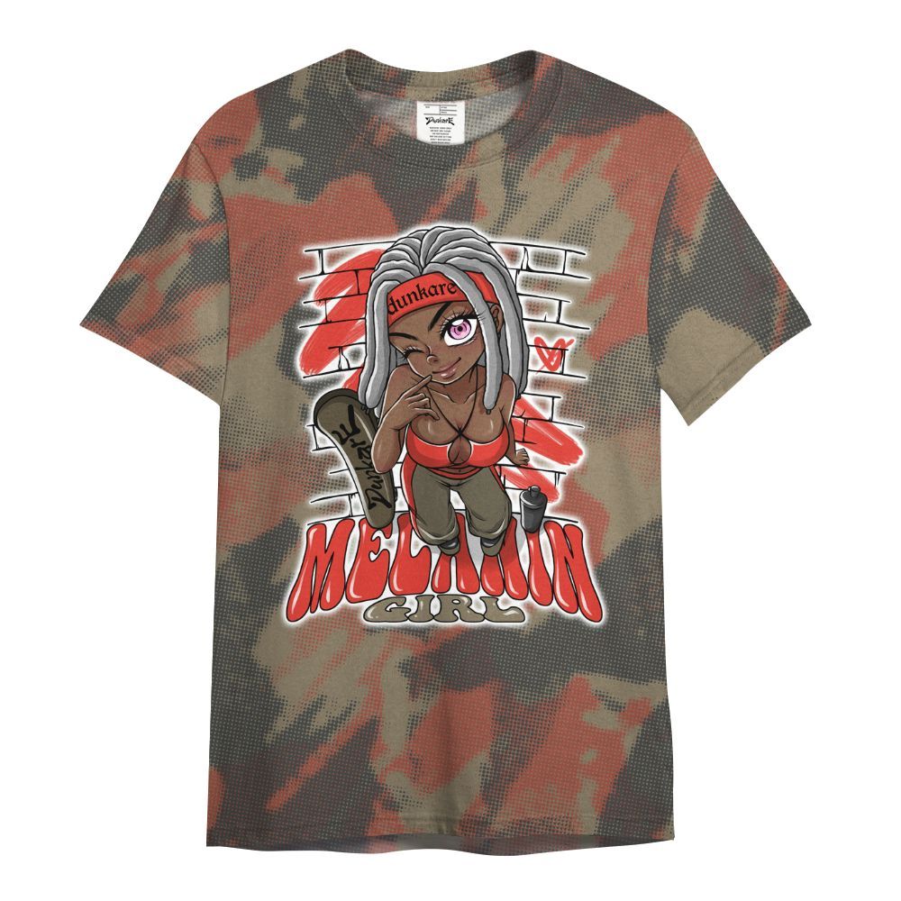 Shirt To Match Olive 9s - MelaninGirl Abstract Halftone All Over Print