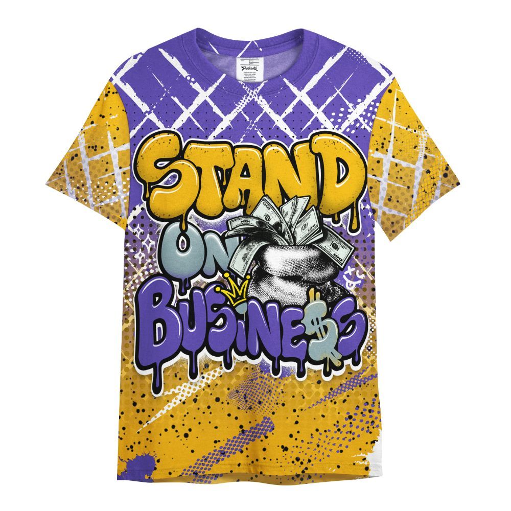 Shirt To Match Imperial Purple 4s - Halftone Stand Business Dripping All Over Print