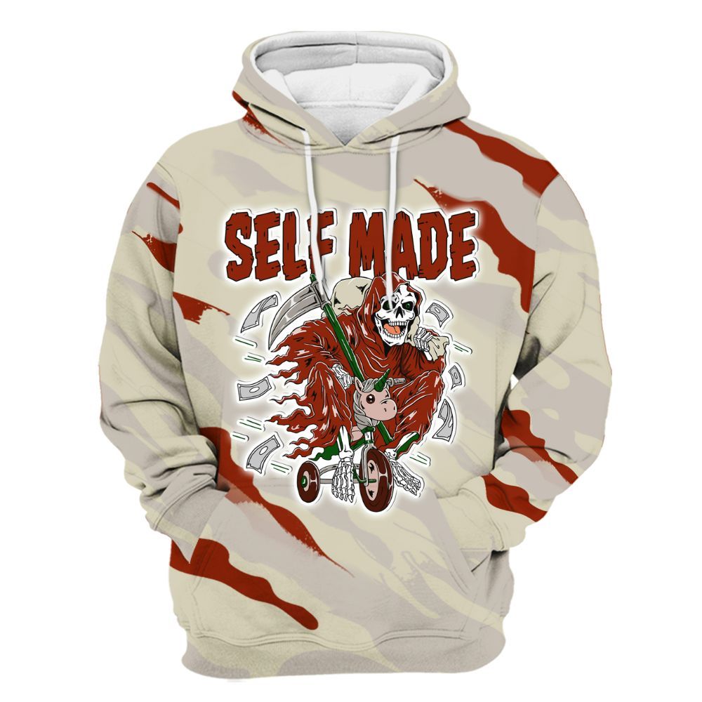 Hoodie To Match El Grito 5s - Self Make Skeleton Colored All Over Print
