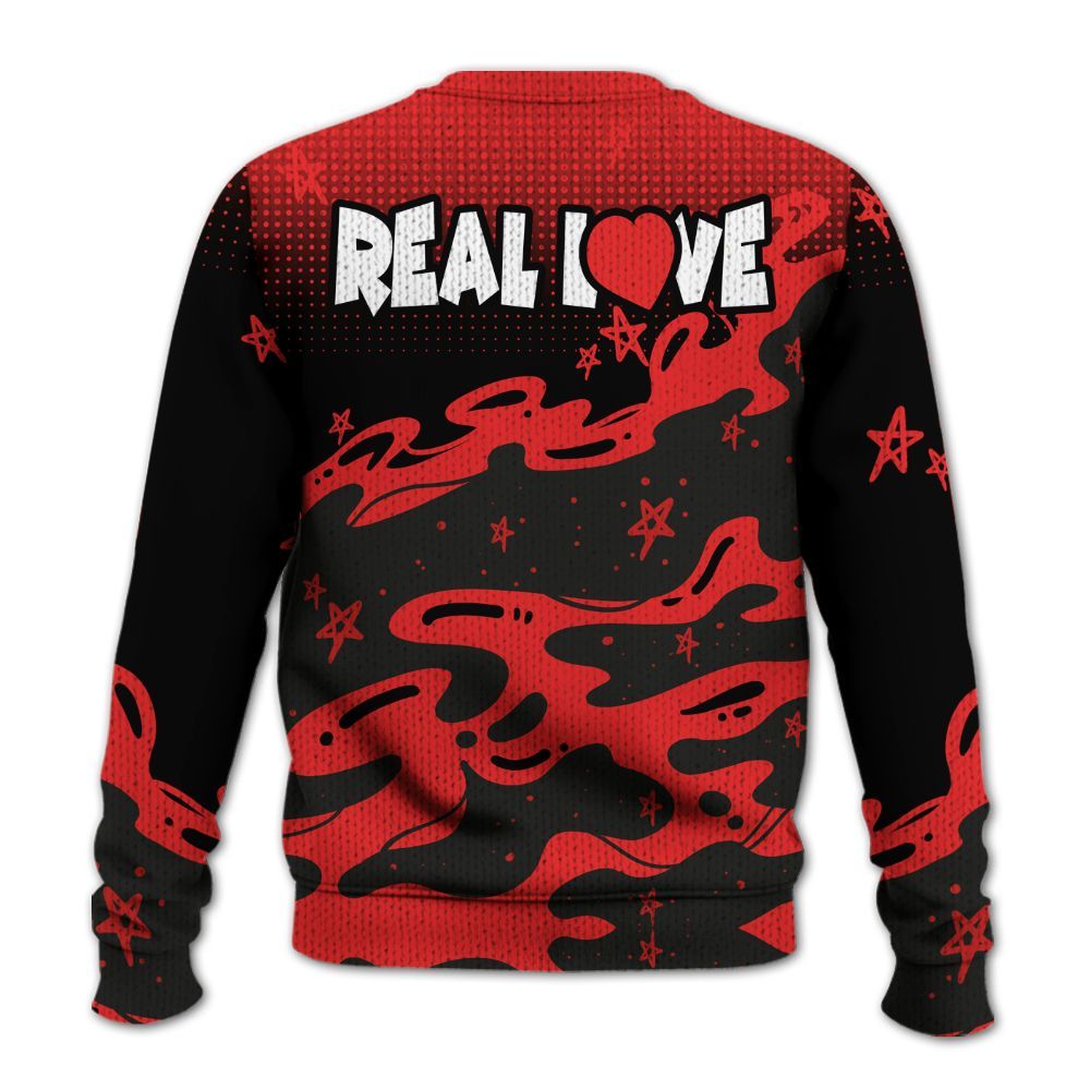 Knitted Sweater To Match Red Thunder 4s - Sincere Fondness Bear Stars