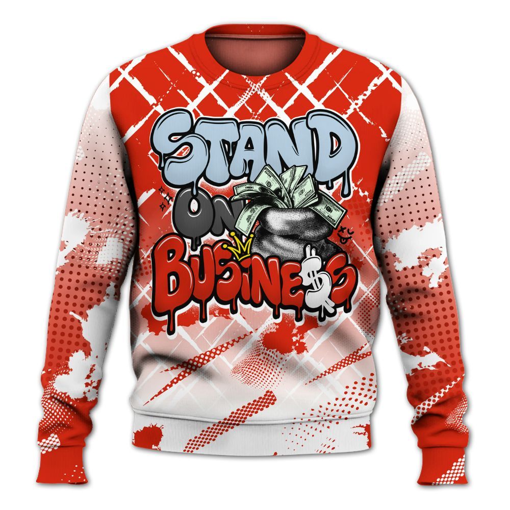 Sweatshirt To Match Retro Cherry 11s - Halftone Stand Business Dripping All Over Print