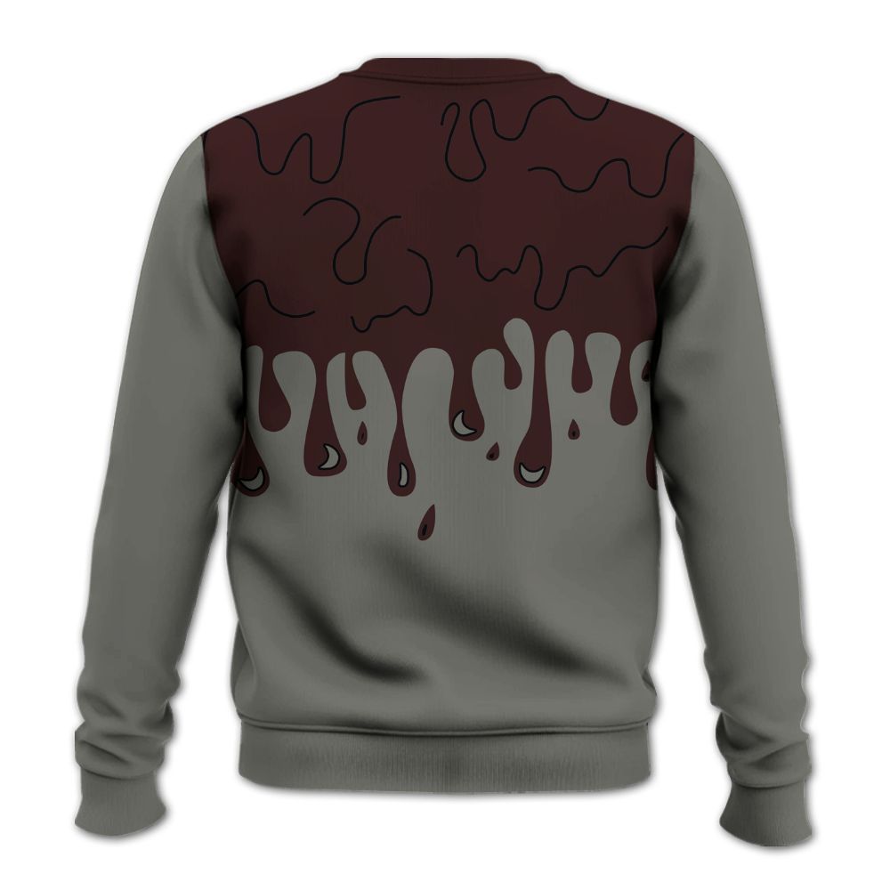 Sweatshirt To Match Burgundy 5s - Snake Trust No One Drip All Over Print