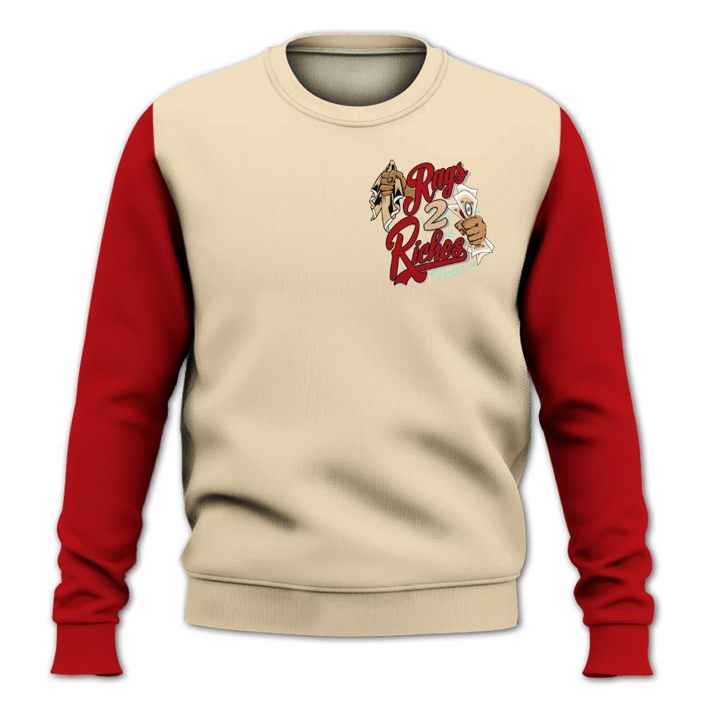 Sweatshirt To Match Dunk Low Strawberry Waffle - Custom Name Rag 2 Riches All Over Print