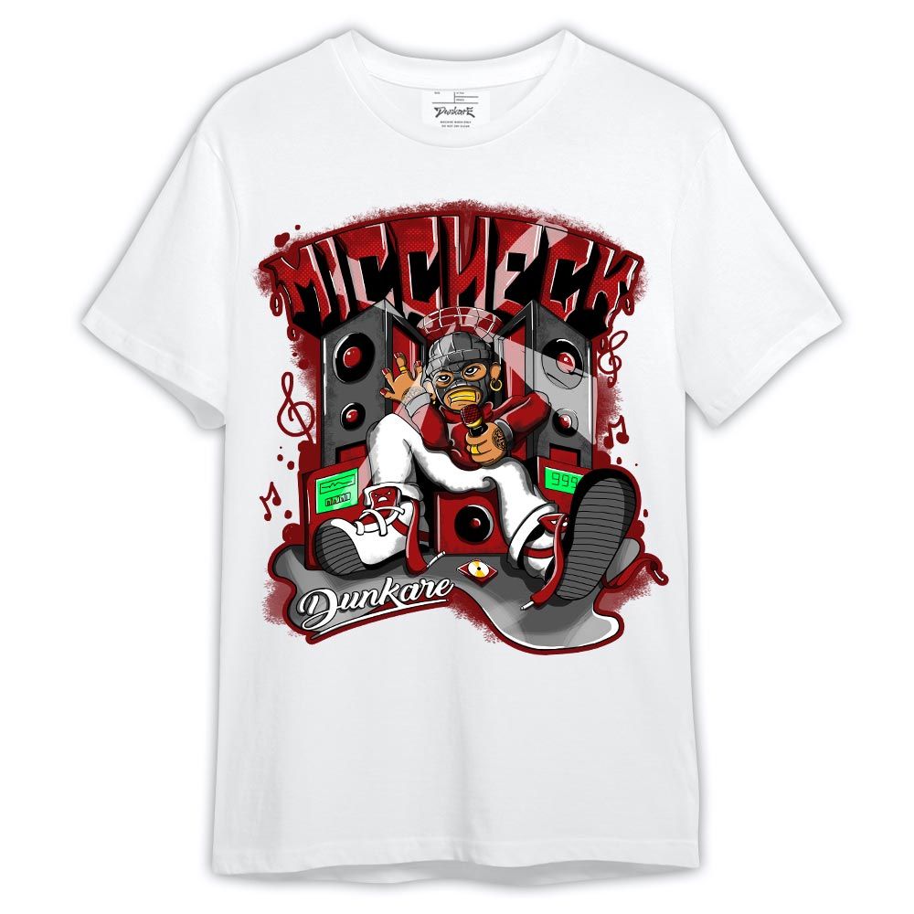 Shirt To Match Red Taxi 12s - Mic Check Rap Shirt Outfit 1005 LGH