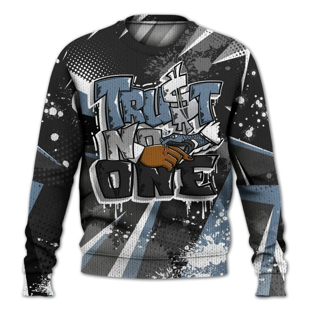 Knitted Sweater To Match Black Chrome 6s - Poly Trust No One Dripping