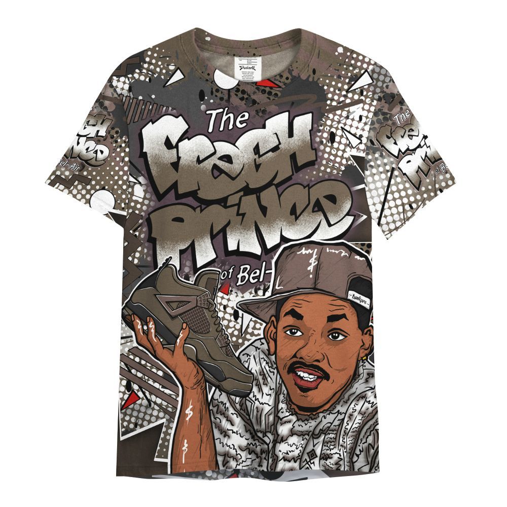 Shirt To Match AMM Dark Mocha 4s - Fresh Sneaker 90s All Over Print