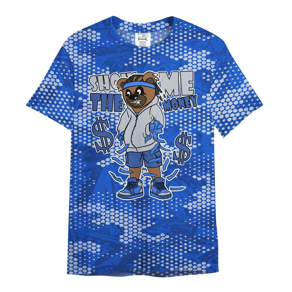 Shirt To Match Air Foamposite One Royal - Show Me Bear Banknotes Art All Over Print