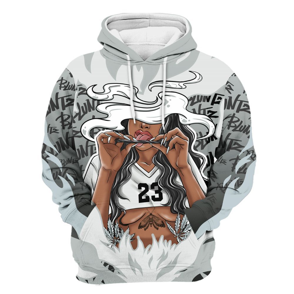 Hoodie To Match Black Wolf Grey 12s - Bluntz Burnz Graphics All Over Print