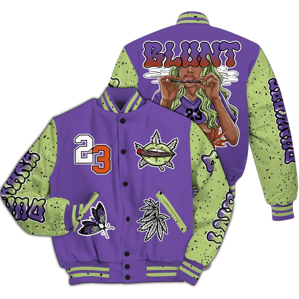 Varsity Jacket To Match Canyon Purple 4s - Bluntz Unique All Over Print