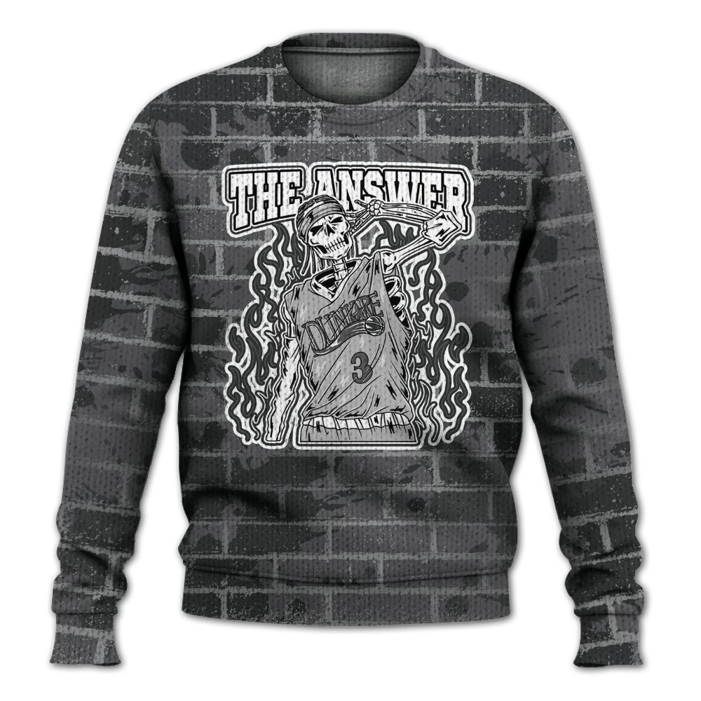 Knitted Sweater To Match White Thunder 4s - Allen Answer Skeleton Brick
