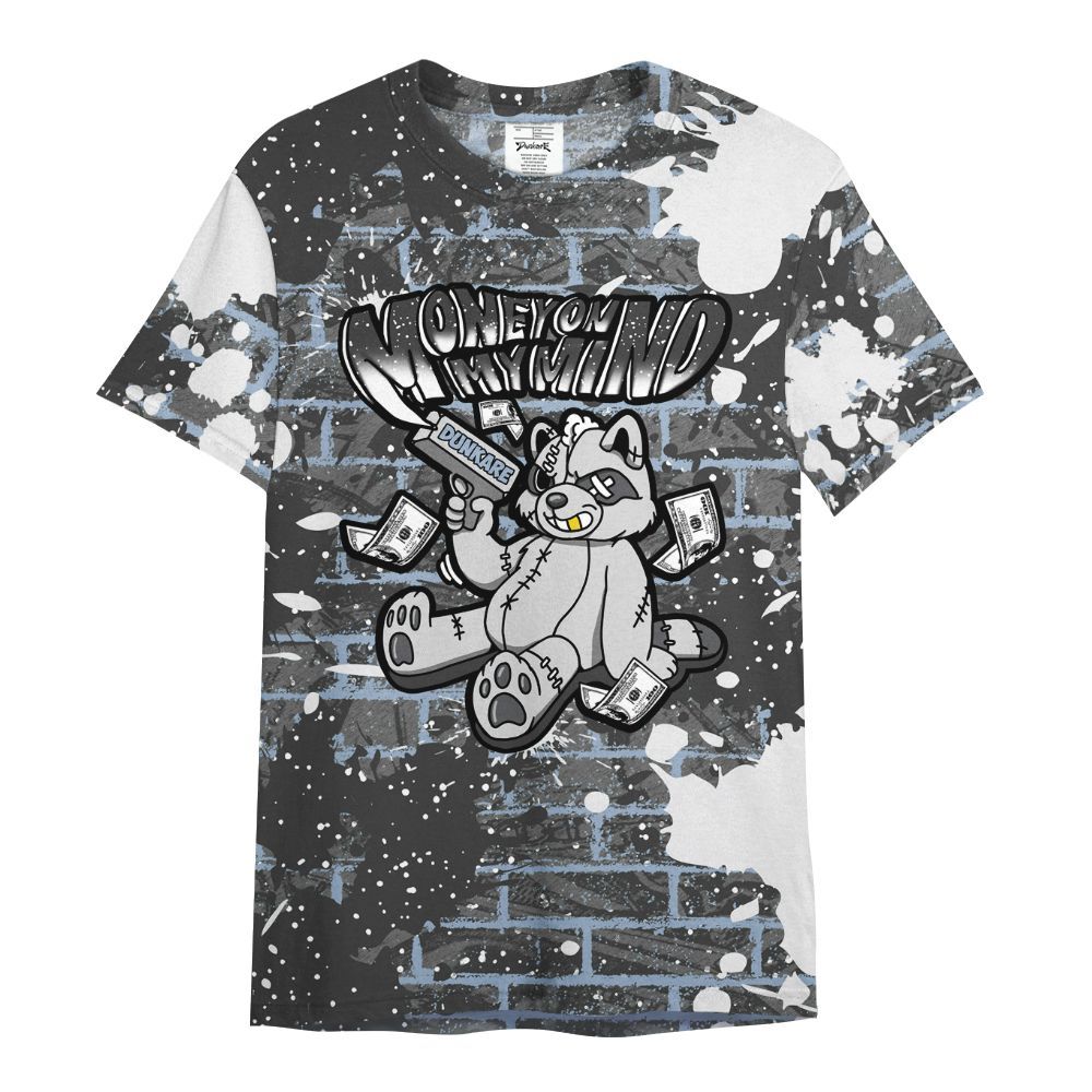 Shirt To Match Reverse Black White 6s - Money On My Mind Raccoon Brick All Over Print