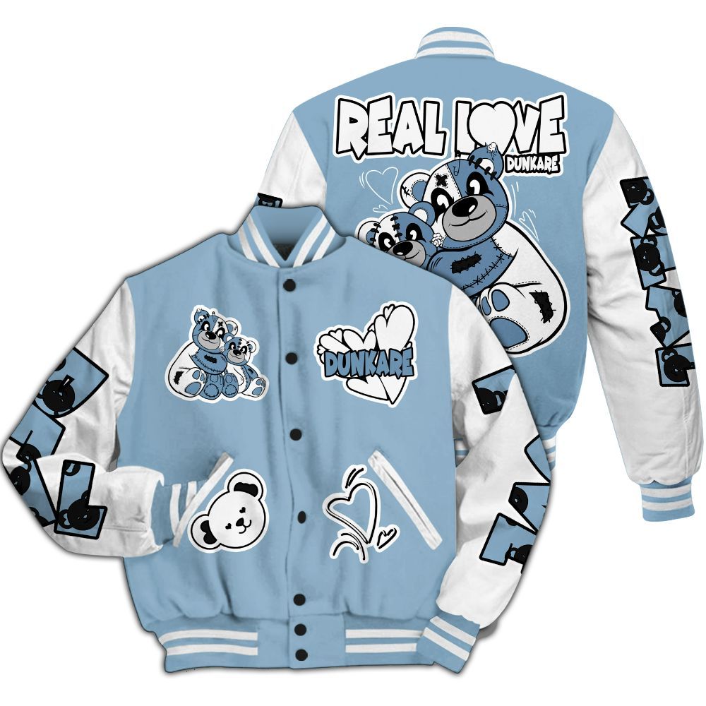 Varsity Jacket To Match High University Blue 1s - Sincere Fondness Bear All Over Print