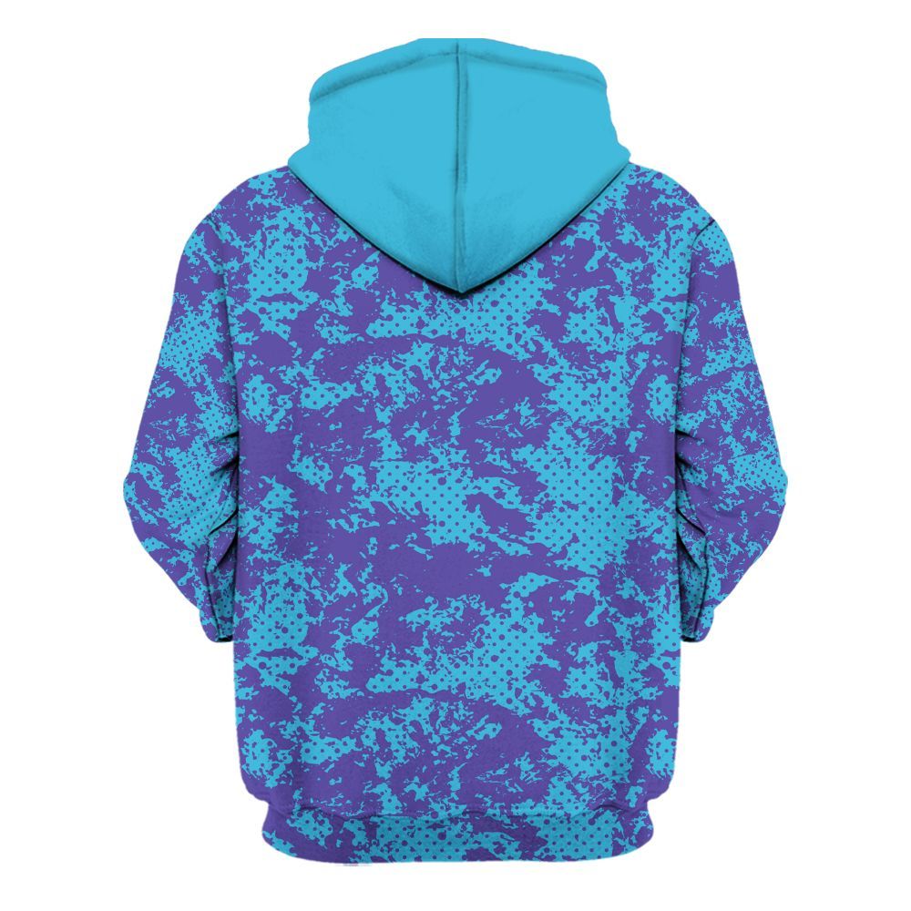 Hoodie To Match Retro Aqua 6s - Show Me The Money Retro All Over Print